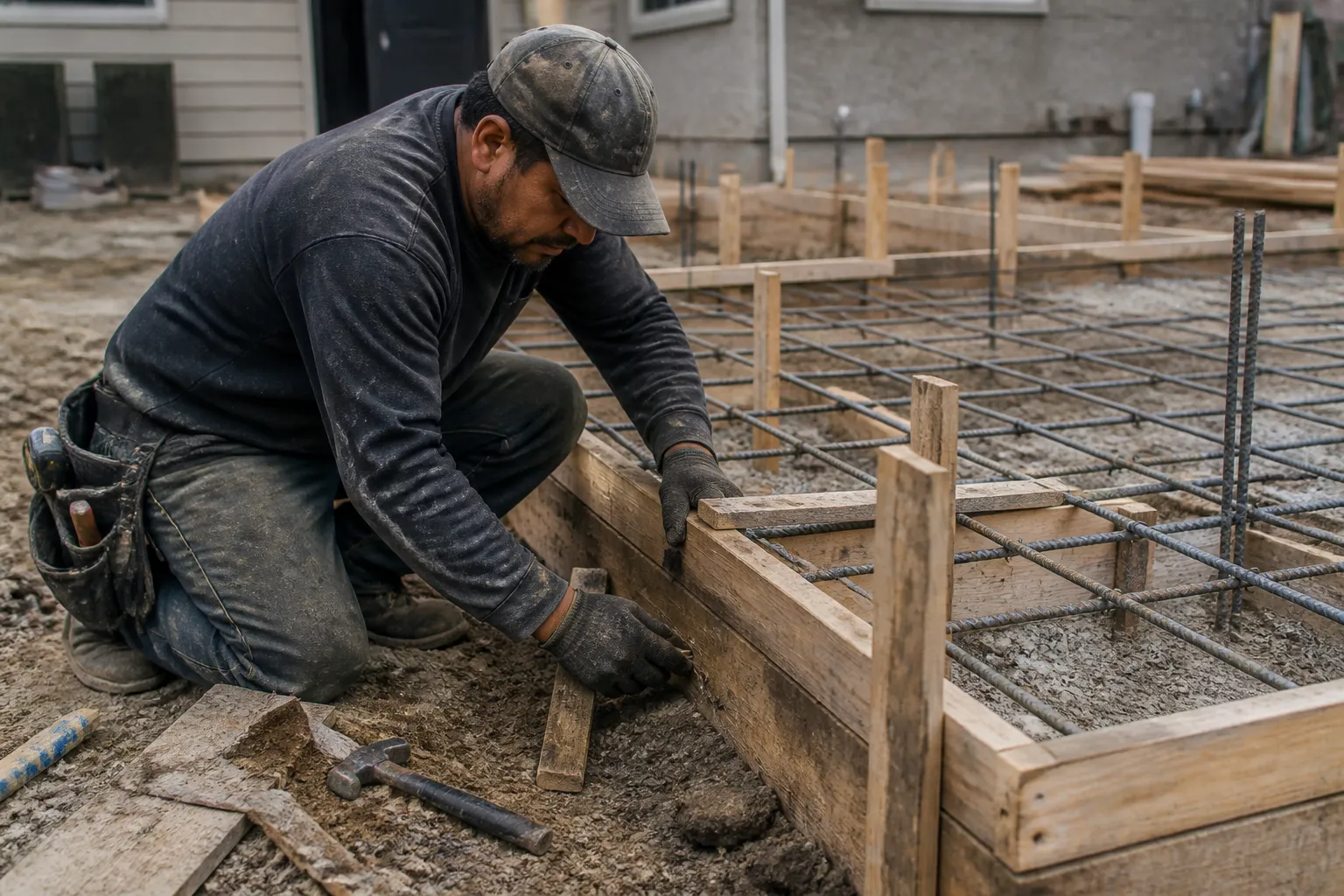 Concrete Crew Setting Forms