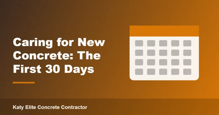 Caring for New Concrete: The First 30 Days