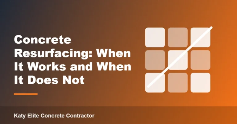 Concrete Resurfacing: When It Works and When It Does Not