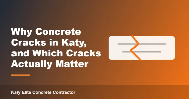 Why Concrete Cracks in Katy, and Which Cracks Actually Matter